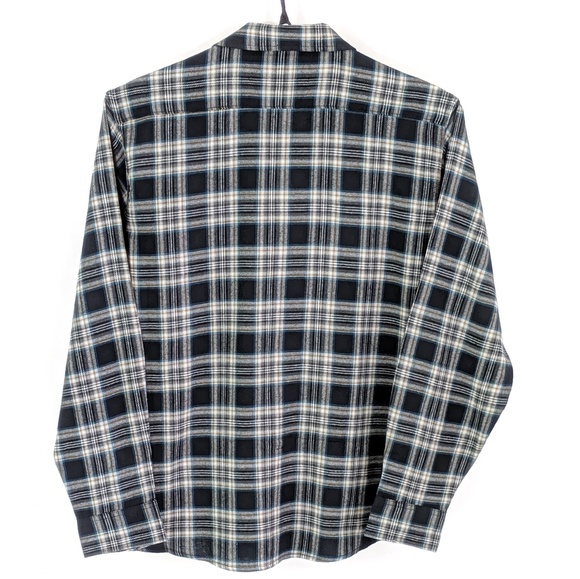 Wrangler Flannel Shirt Western Plaid Snap Front - Picture 3 of 8